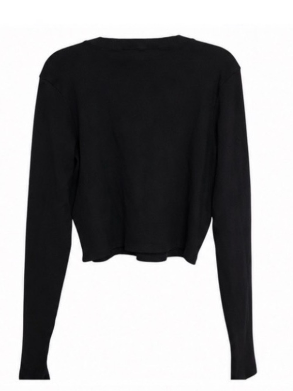 Donni Long Sleeve Croppef Top in Black Size Medium - Picture 4 of 4